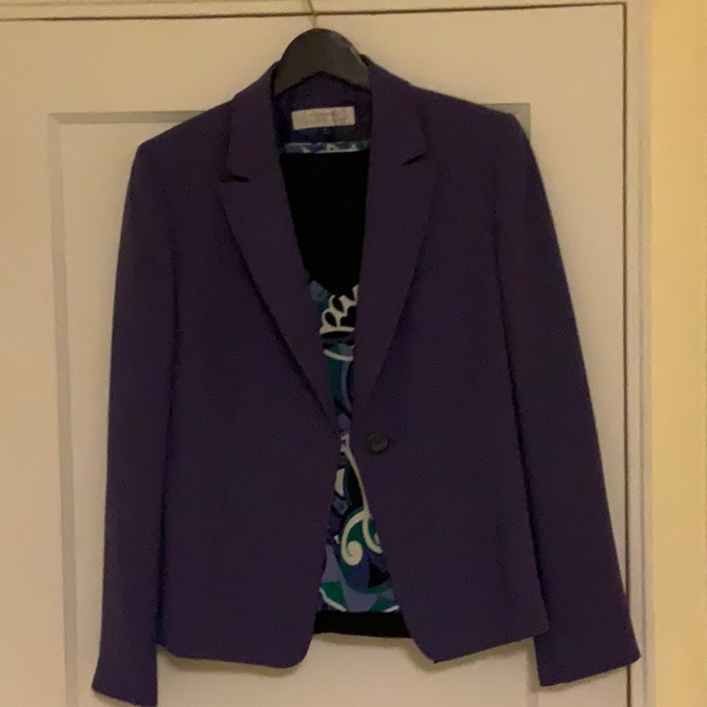 Arthur S Levine, size 10, Purple/Black Pant Suit